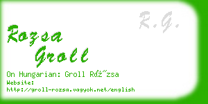 rozsa groll business card